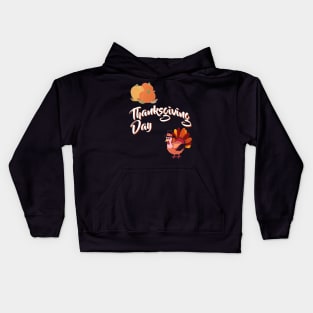 ThanksGiving Day Pumpkin Turkey Kids Hoodie